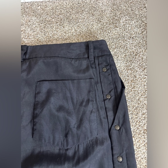 A.F. VANDEVORST Black Silk Button Side Straight Belgian Designer EU 38/US 6/8 - Picture 12 of 14